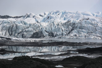 The Matanuska glacier is seen on Sept. 7, 2019 near Palmer, Alaska. Credit: Joe Raedle/Getty Images