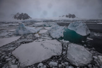 A view of an iceberg in Lemaire Channel in Antartica. Credit: Sebnem Coskun/Anadolu Agency via Getty Images