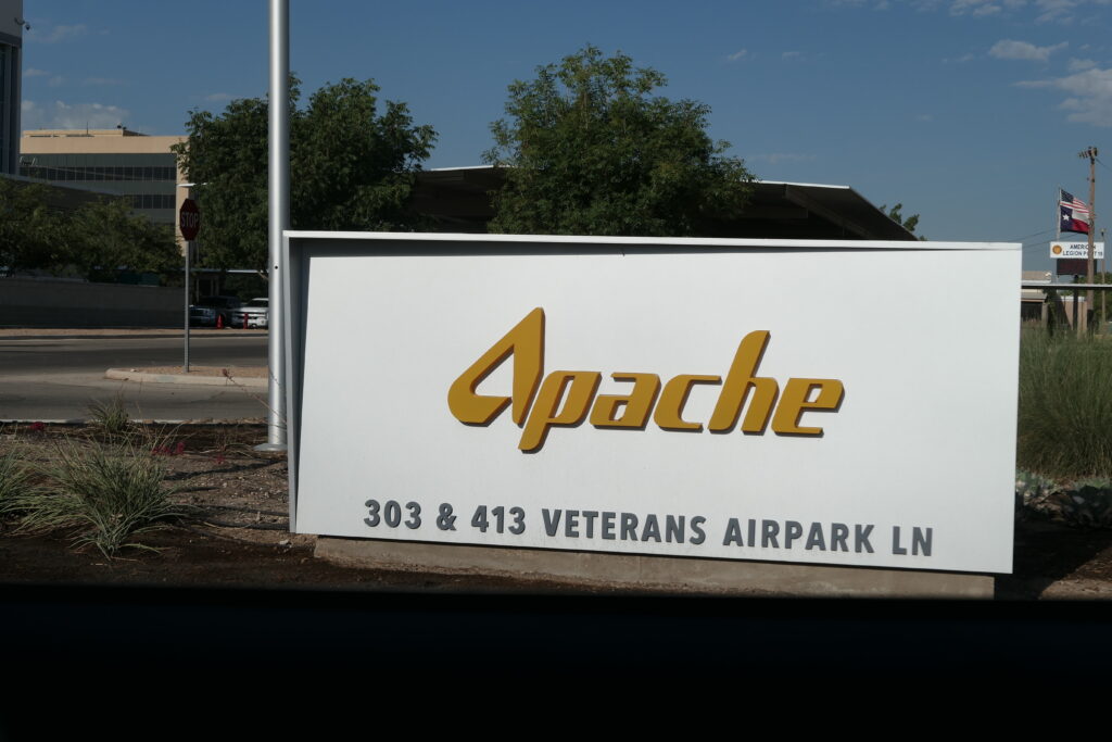 Apache Corporation is one of the largest oil and gas operators in the Permian Basin. The company is headquartered in Houston with offices in Midland. Credit: Martha Pskowski/Inside Climate News