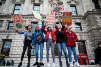 Students take part in a student climate protest on March 15, 2019 in London, England. Credit: Jack Taylor/Getty Images