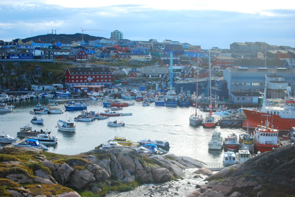 An image of Nuuk Port and Harbor, the largest port in Greenland, located in the country's capital on Aug. 31, 2022. The harbor's entrance is closed for the majority of the year due to high tides and ice. Credit: Natasha Jessen-Petersen