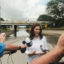 Michigan Governor Gretchen Whitmer speaks to the press on an inundated I-94 in Detroit after a weekend of heavy rains.