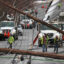 Stoneham, MA - March 1: Emergency personnel dot Montvale Avenue in Stoneham, Mass., after downed power lines trapped cars and trucks.