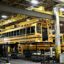 Electric school buses on the assembly line