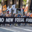 Protestors carry a large banner on Sept. 16, 2023 during the March To Demand An End To Fossil Fuels. Extinction Rebellion organizers mentioned that thousands of people joined marches across the UK in September as part of the global days of action demanding that leaders rapidly phase out fossil fuels. The demonstrators will call out the government for seeking to ‘max out’ North Sea oil and gas reserves despite warnings that there can be no new drilling if the world is to stay within habitable climate limits. The UK government is giving out hundreds of new North Sea licenses and has voiced its support for the proposed development of the huge Rosebank oil field off the Scottish coast. Credit: Loredana Sangiuliano/SOPA Images/LightRocket via Getty Images