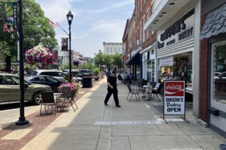 Downtown Oberlin, Ohio.