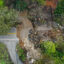 A road washed away on North Main Street of Santa Cruz during atmospheric river in California, United States on March 10, 2023. Credit: Tayfun Coskun/Anadolu Agency via Getty Images