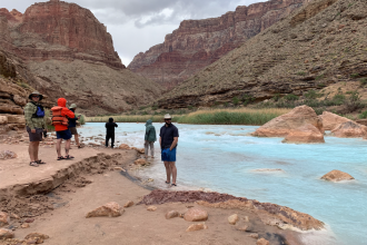 Grand Canyon rafters often make a stop at the confluence of the Little Colorado and Colorado’s rivers. Credit: Judy Fahys/InsideClimate News